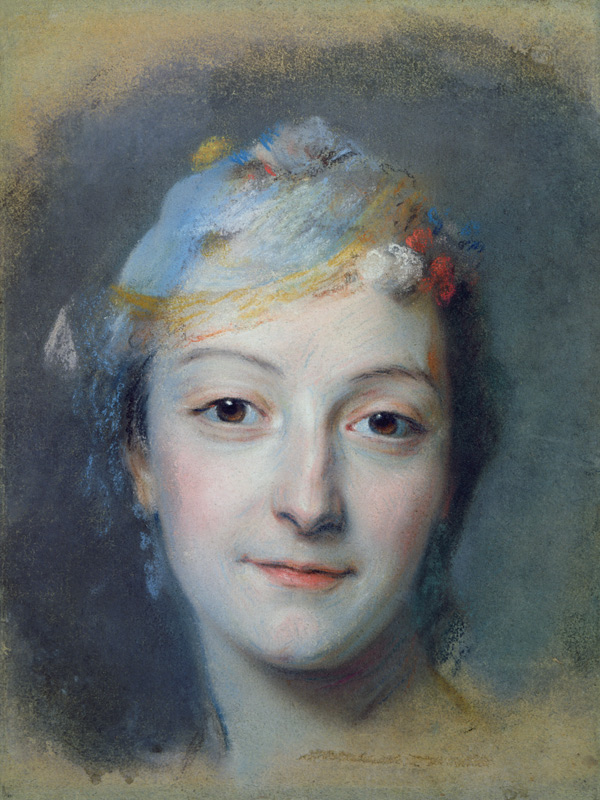 Portrait of Marie Fel (1713-78) de Maurice Quentin de La Tour