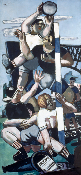 Die Rugbyspieler. 1929. de Max Beckmann