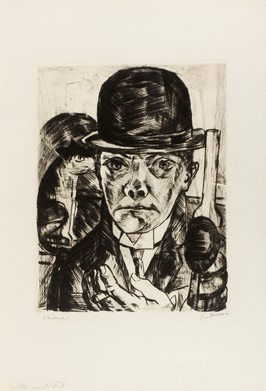 Self-Portrait in Bowler Hat de Max Beckmann