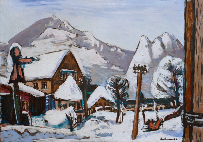 Schneelandschaft, Garmisch-Partenkirchen 1934. de Max Beckmann