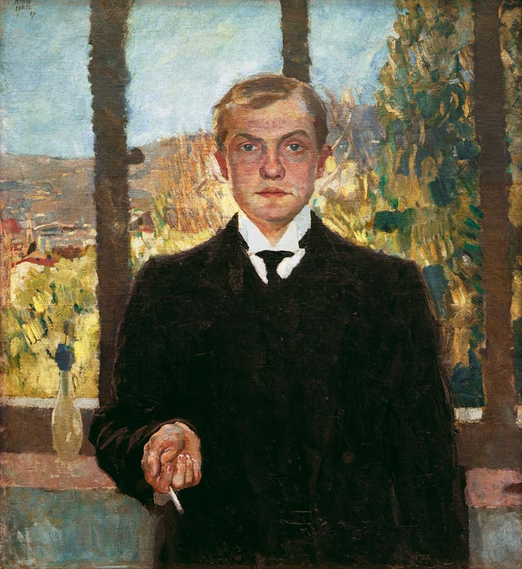 Seld-portrait in Florence de Max Beckmann