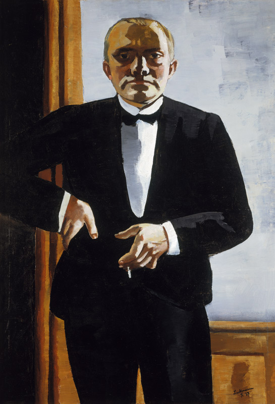 Self-portrait with dinner-suit de Max Beckmann