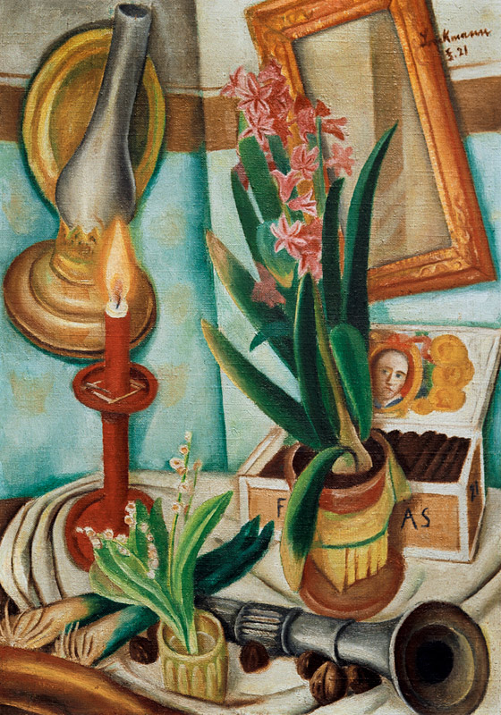 Still life with burning candle de Max Beckmann