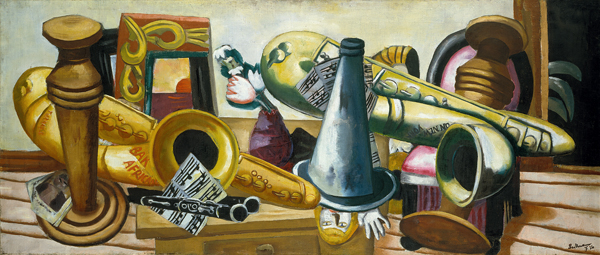 Still life with saxophones. 1926. de Max Beckmann