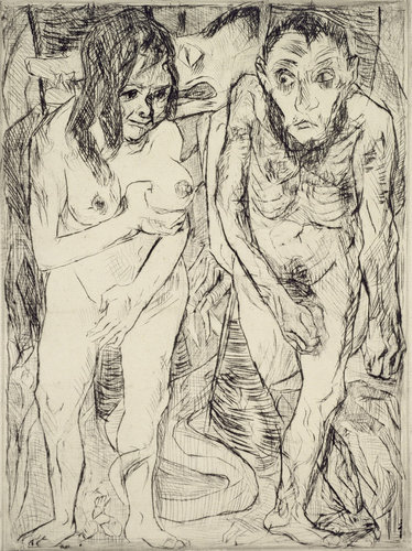 Adam and Eve. 1917 de Max Beckmann