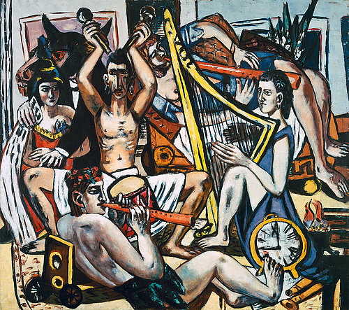 Blind mans bluff (Blinde Kuh). Centre panel of the triptych. 1945 de Max Beckmann