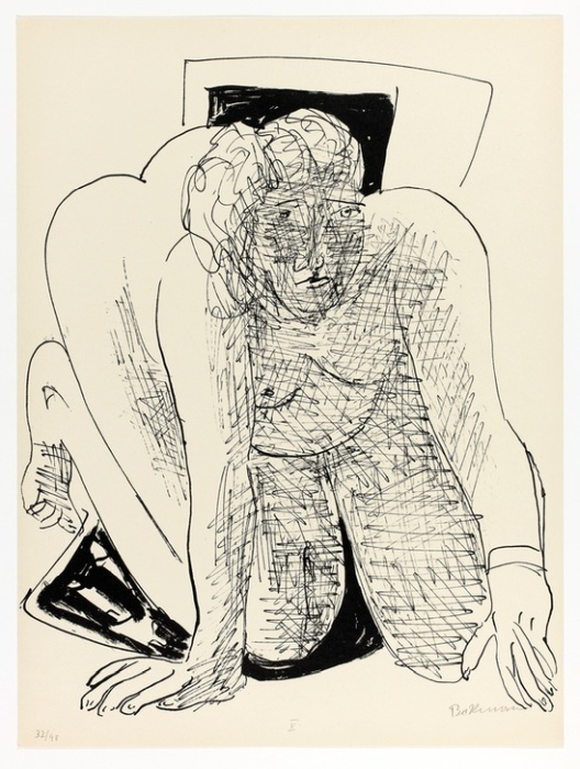Crawling Woman, plate five from Day and Dream de Max Beckmann