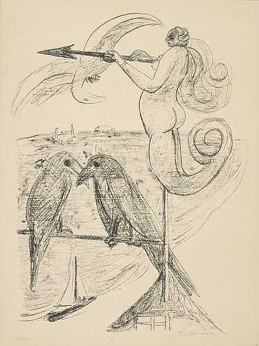 Day and Dream, Plate II - Weather-Vane (Wetterfahne). de Max Beckmann