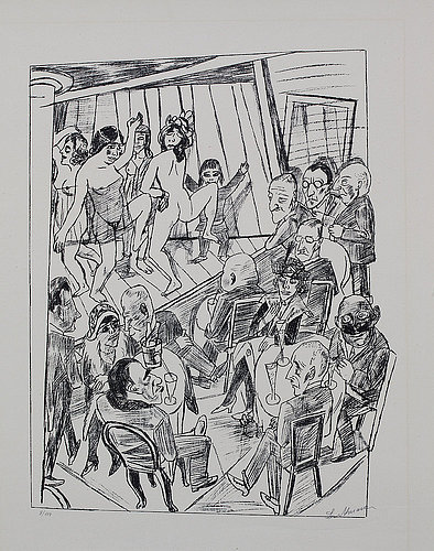 Der Nackttanz. 1922 de Max Beckmann
