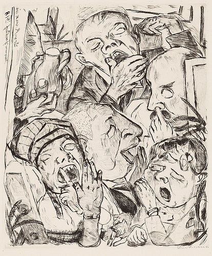 Yawning (Die Gähnenden). 1918 (H 129 IV B b) de Max Beckmann
