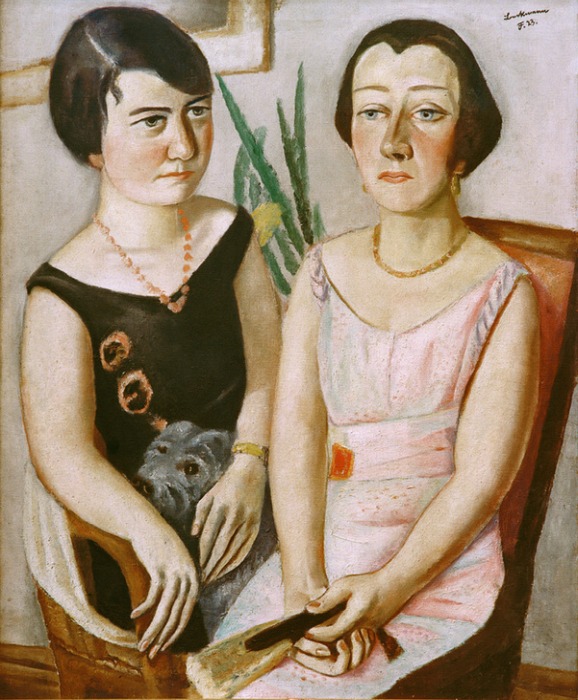 Double-Portrait of Marie Swarzenski and Carla Netter de Max Beckmann