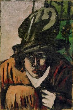 Woman with hat and muff