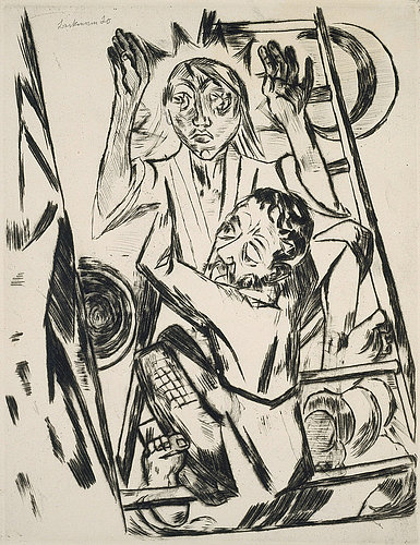 Jacob wrestles with Angel. 1920 de Max Beckmann