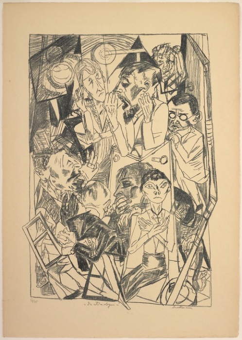 The Ideologues, plate six from Die Hölle de Max Beckmann