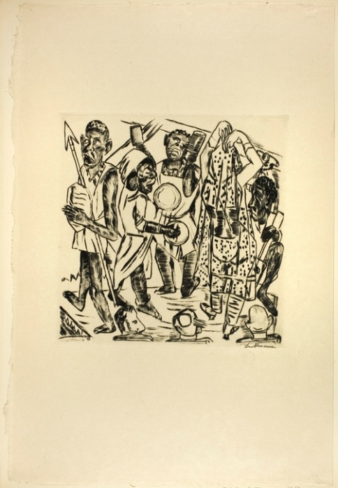 The Negro Dance, plate nine from Jahrmarkt de Max Beckmann