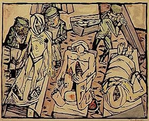 Totenhaus. 1922 de Max Beckmann