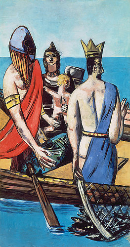 Triptychon Die Abfahrt. 1932/1933. Mittelbild de Max Beckmann