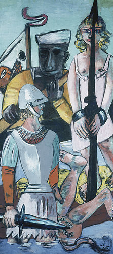 Triptych: The Temptation (of St. Anthony). Left panel. 1936/37 de Max Beckmann