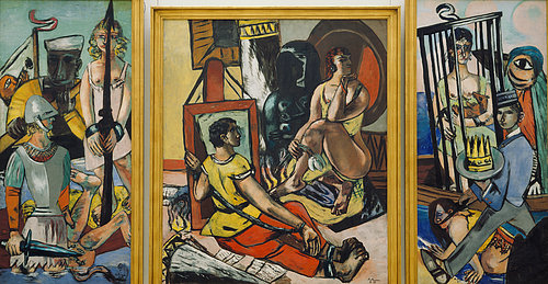 Triptychon Die Versuchung (Versuchung des hl. Antonius). 1936/37 de Max Beckmann