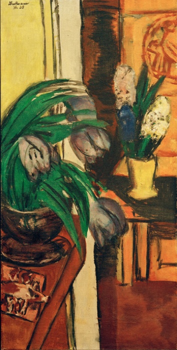 Violet tulips de Max Beckmann