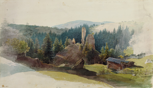 The ruin of the castle Diessenstein de Max Joseph Wagenbauer