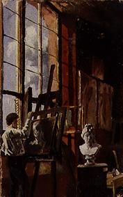 Painter in the studio in painting Karlsruhe, the b de Max Klinger