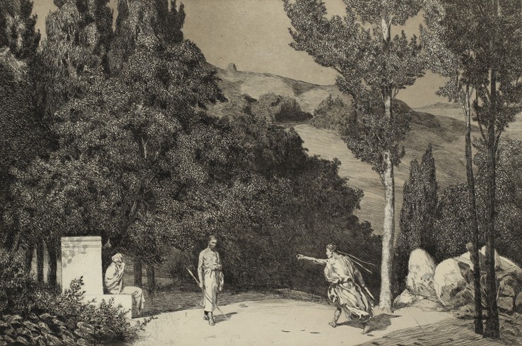Pyramus and Thisbe II (From the series Opus II) de Max Klinger