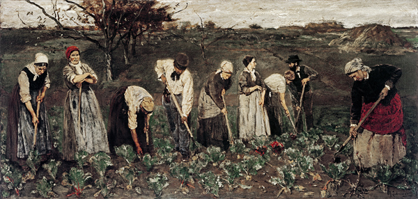 Workers on the beet field de Max Liebermann