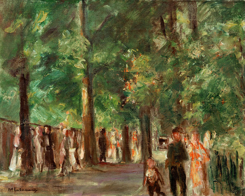 great lake road at Wannsee with promenaders de Max Liebermann