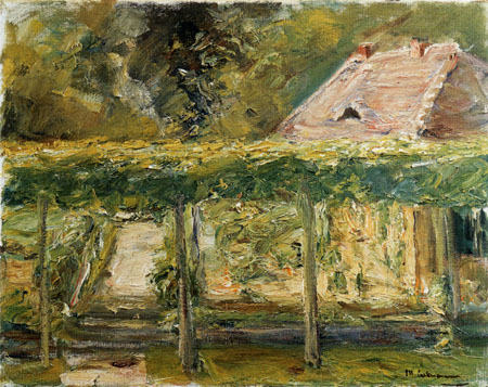 view over the basswood-covey in the fruit and vegetable garden de Max Liebermann