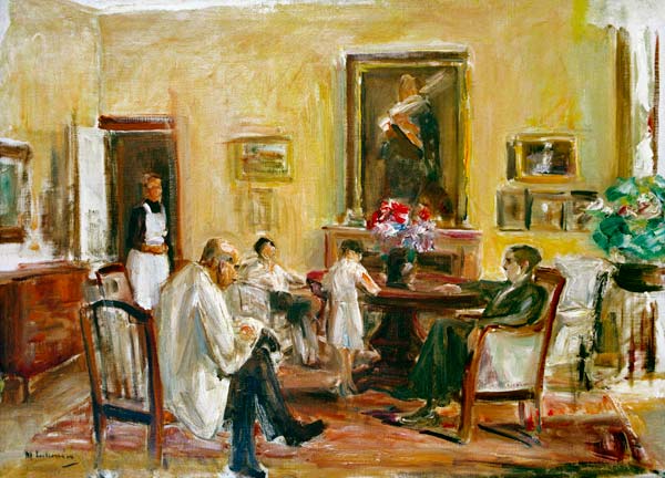 Der Künstler und seine Familie in seinem Haus am Wannsee de Max Liebermann