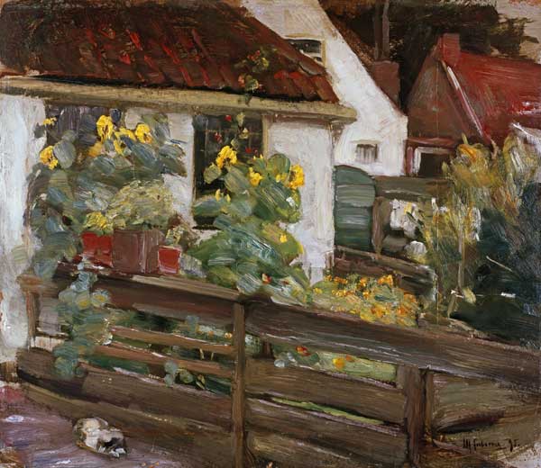 Garten mit Sonnenblumen de Max Liebermann