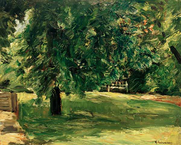lawn seat under the chestnut tree de Max Liebermann