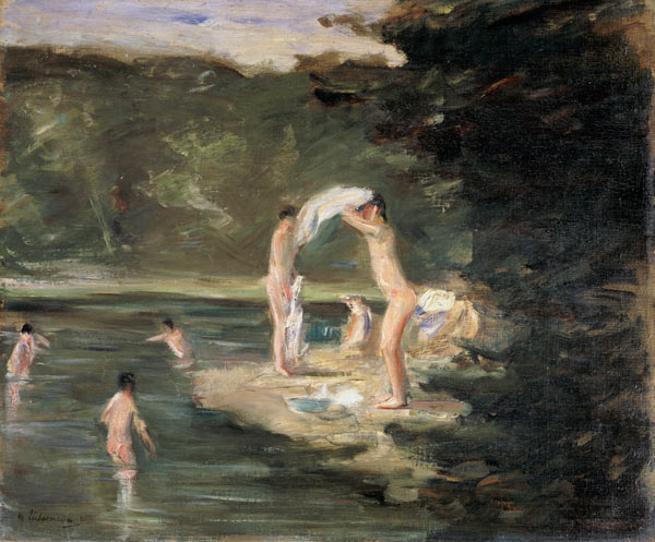 Boys taking a bath de Max Liebermann