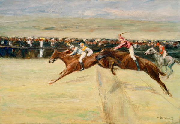Carreras de caballos en la Cascine - 1a versión de Max Liebermann