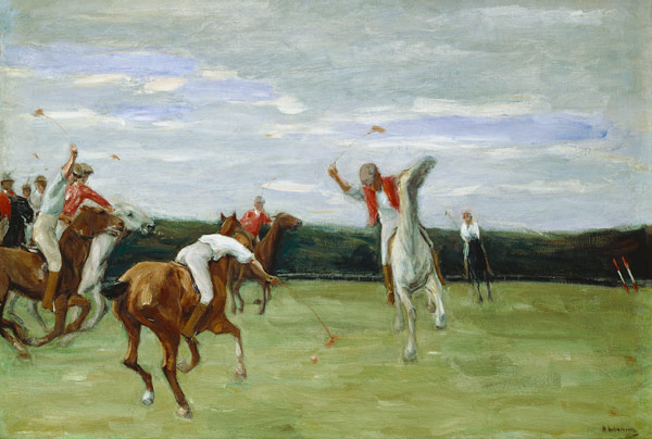 Polo player in Jenischpark, Hamburg, 1903 (oil on canvas) de Max Liebermann