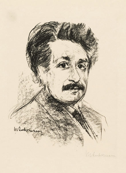 Portrait of Albert Einstein de Max Liebermann