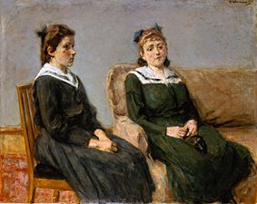 The two nurses leather de Max Liebermann