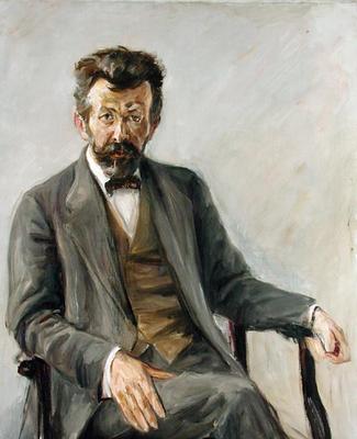 The Poet Richard Dehmel (1863-1920), 1909 (oil on canvas) de Max Liebermann