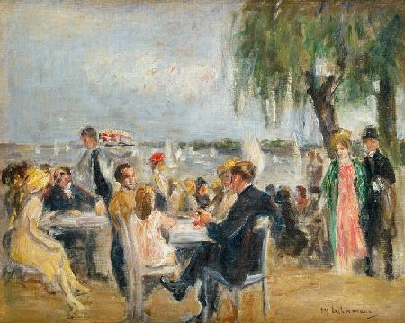 Garden café at the Elbe