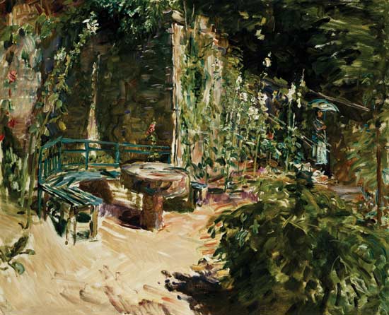 Sunny garden corner in Neukastel de Max Slevogt