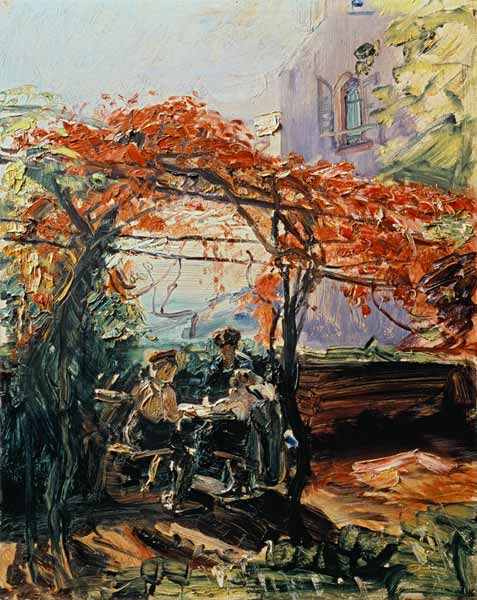 Slevogt / Wine Arbour on Neukastel, 1917 de Max Slevogt