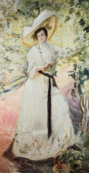 Slevogt / Nini under grape trellis, 1911 de Max Slevogt