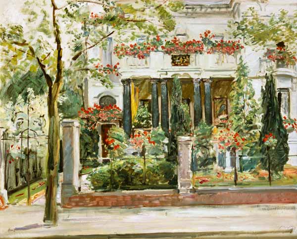 Front garden of Steinbart's villa in Berlin de Max Slevogt