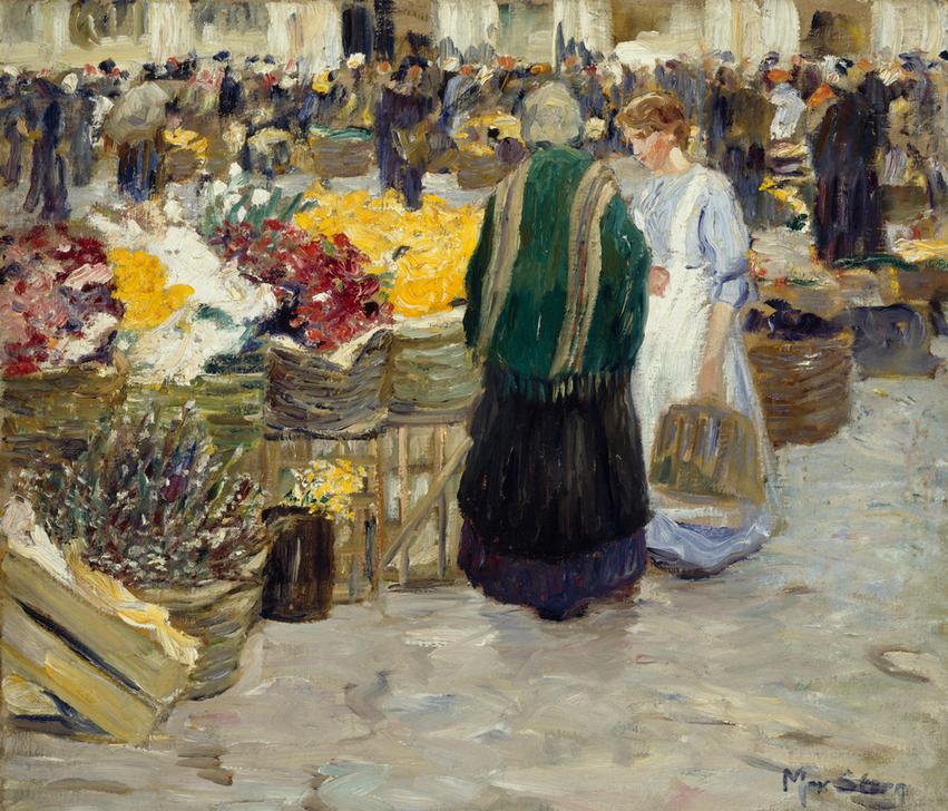 Blumenmarkt an der Rochuskirche de Max Stern