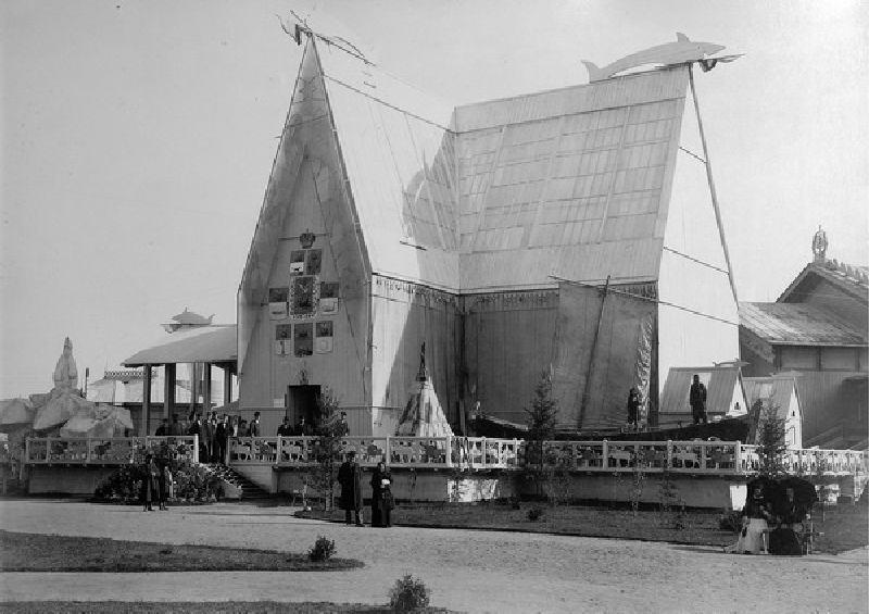 The All-Russian Exhibition in Nizhny Novgorod. Northern Pavilion de Maxim Petrovich Dmitriev