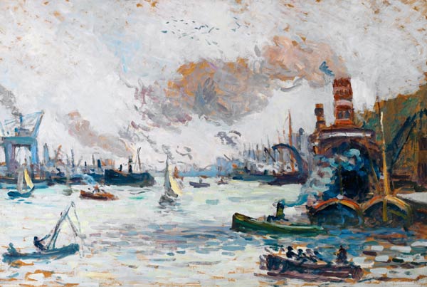 Der Hafen von Rotterdam de Maximilien Luce