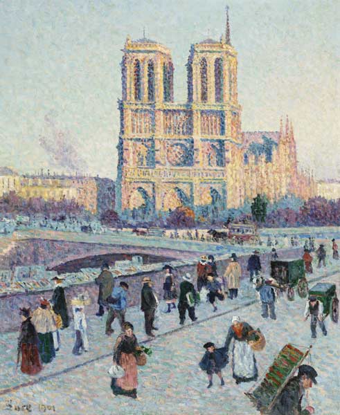 Pont Saint-Michel y Notre-Dame de Paris de Maximilien Luce