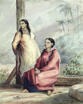 Two Tahitian Women, c.1841-48 (w/c on paper) de Maximilien Radiguet