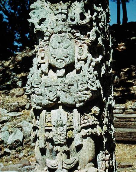 Stele, from the Great Court of the Stelae de Mayan
